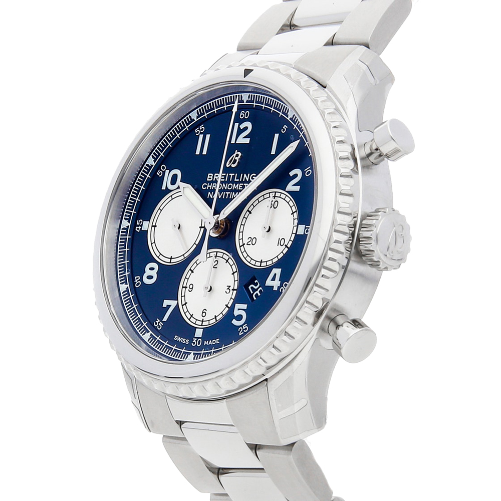 

Breitling Blue Stainless Steel Navitimer