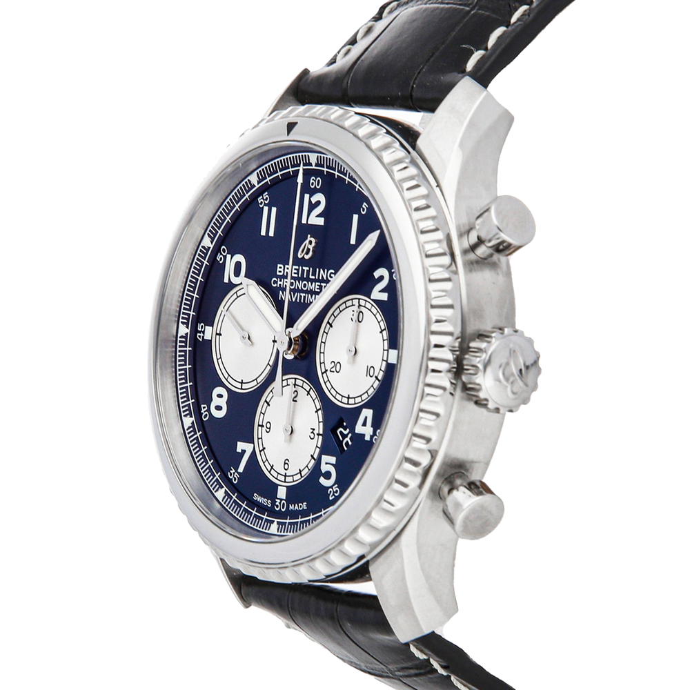 

Breitling Blue Stainless Steel Navitimer