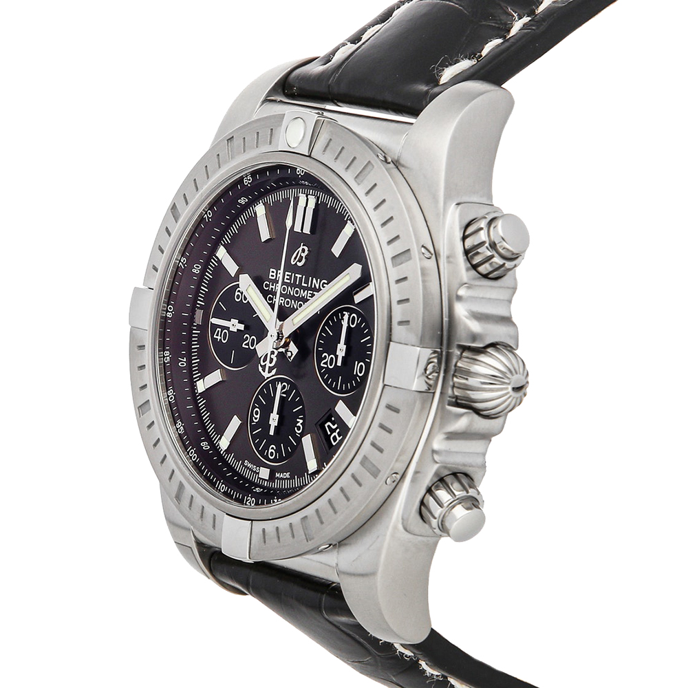 

Breitling Gray Stainless Steel Chronomat B01 Chronograph AB0115101/F1P2 Men's Wristwatch, Grey