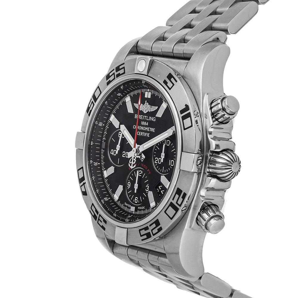 

Breitling Black Stainless Steel Chronomat Flying Fish AB011610/BB08 Men's Wristwatch