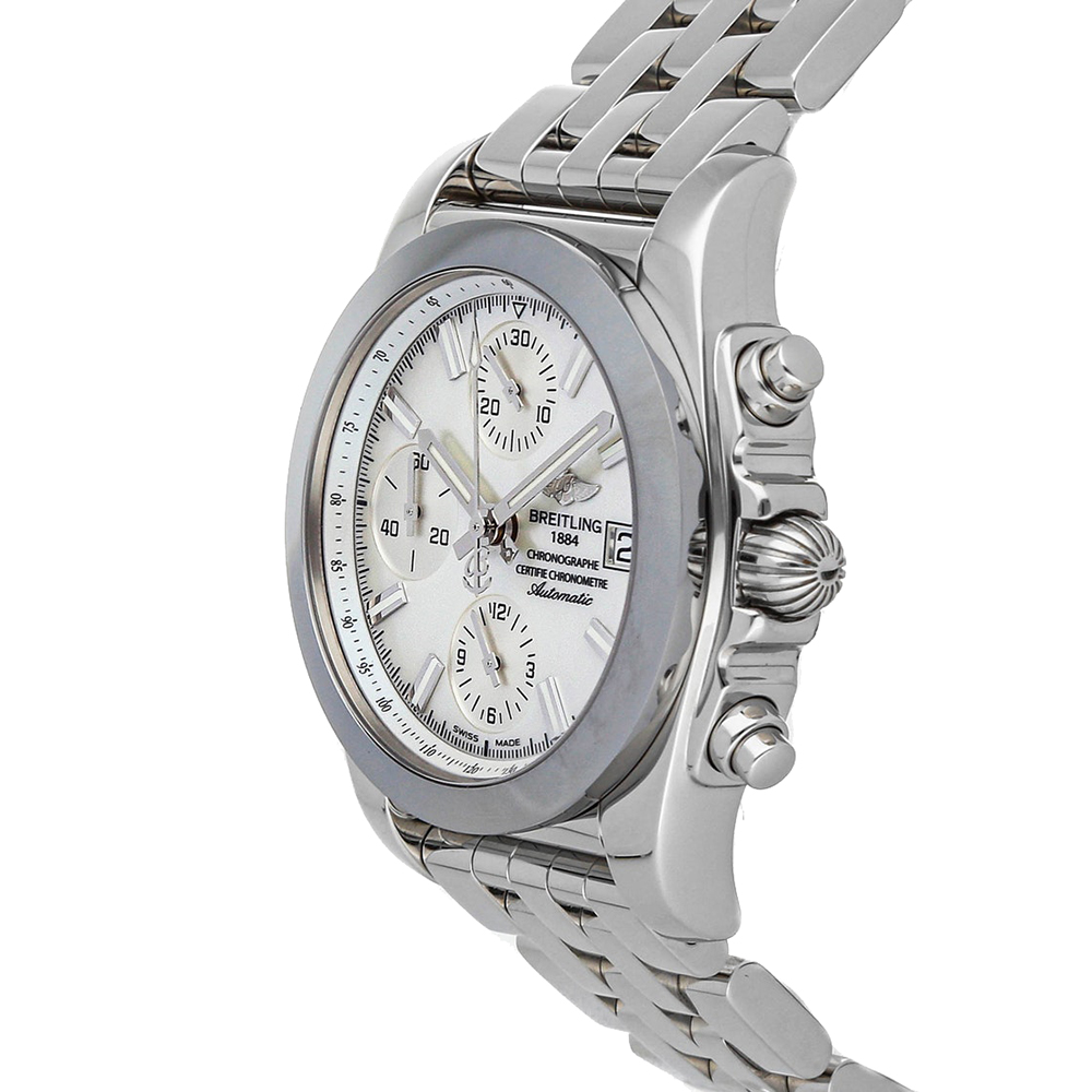 

Breitling MOP Stainless Steel Chronomat W1331012/A774 Men's Wristwatch, White