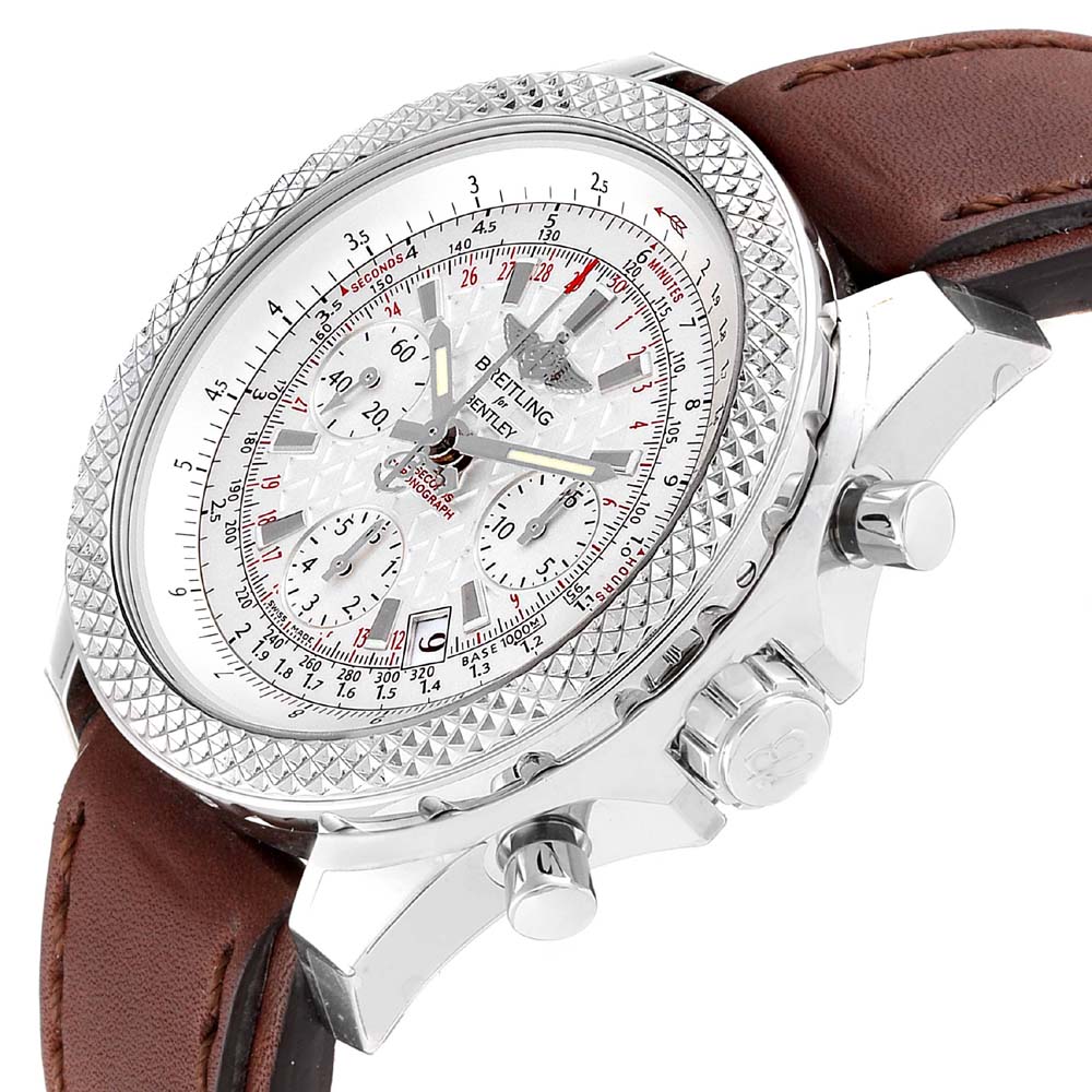 

Breitling Silver Stainless Steel Bentley B05 Unitime Silver Dial Mens Watch AB0612 Men's Wristwatch