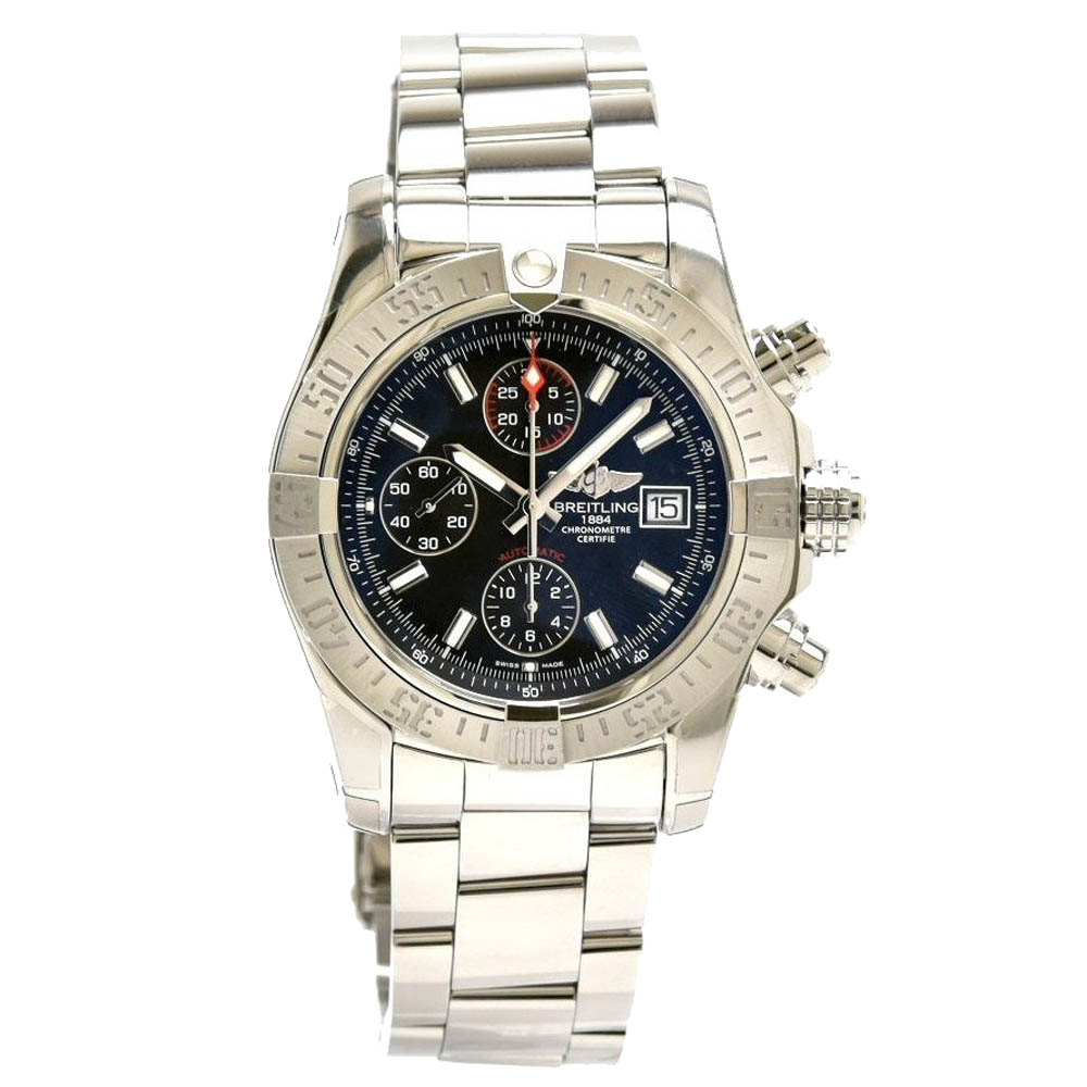 

Breitling Black Stainless Steel Avenger II Chronograph Automatic A1338111 Men's Wristwatch