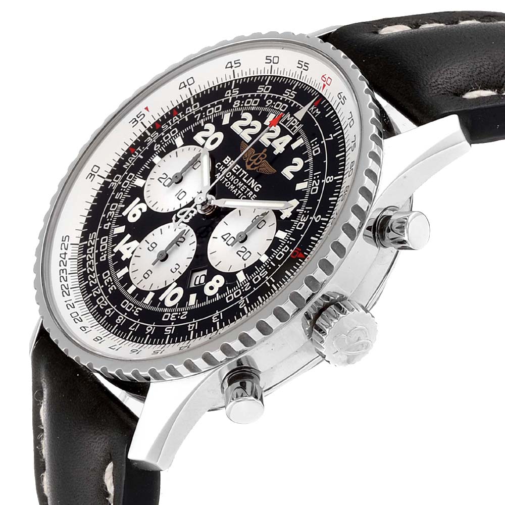 

Breitling Black Stainless Steel Navitimer Cosmonaute A22322 Men's Wristwatch