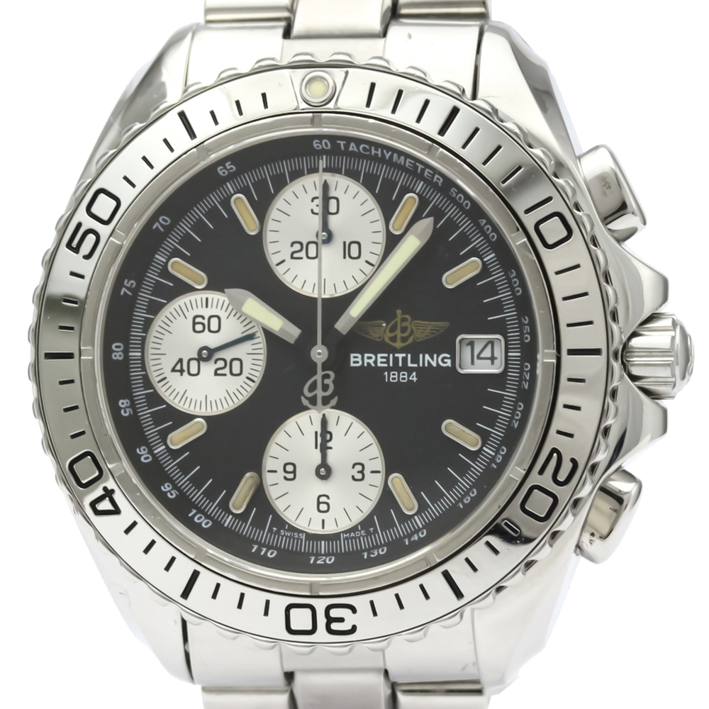 

Breitling Black Stainless Steel Chrono Shark Automatic A13051 Men's Wristwatch