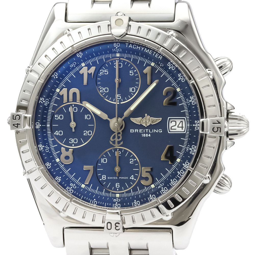 

Breitling Blue Stainless Steel Chronomat Automatic A13050.1 Men's Wristwatch