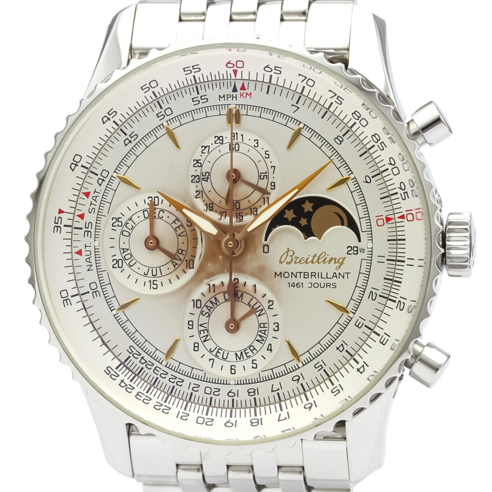

Breitling Silver Stainless Steel Montbrillant