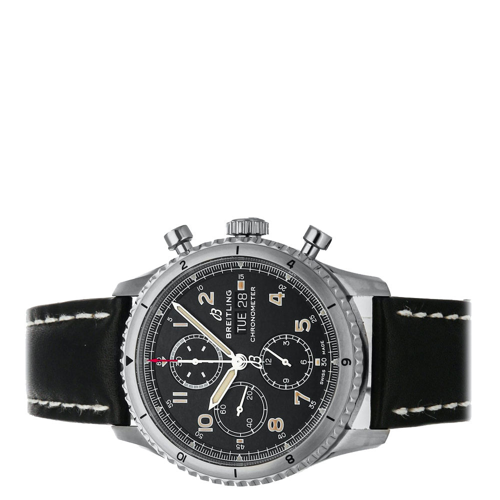 

Breitling Black Stainless Steel Aviator