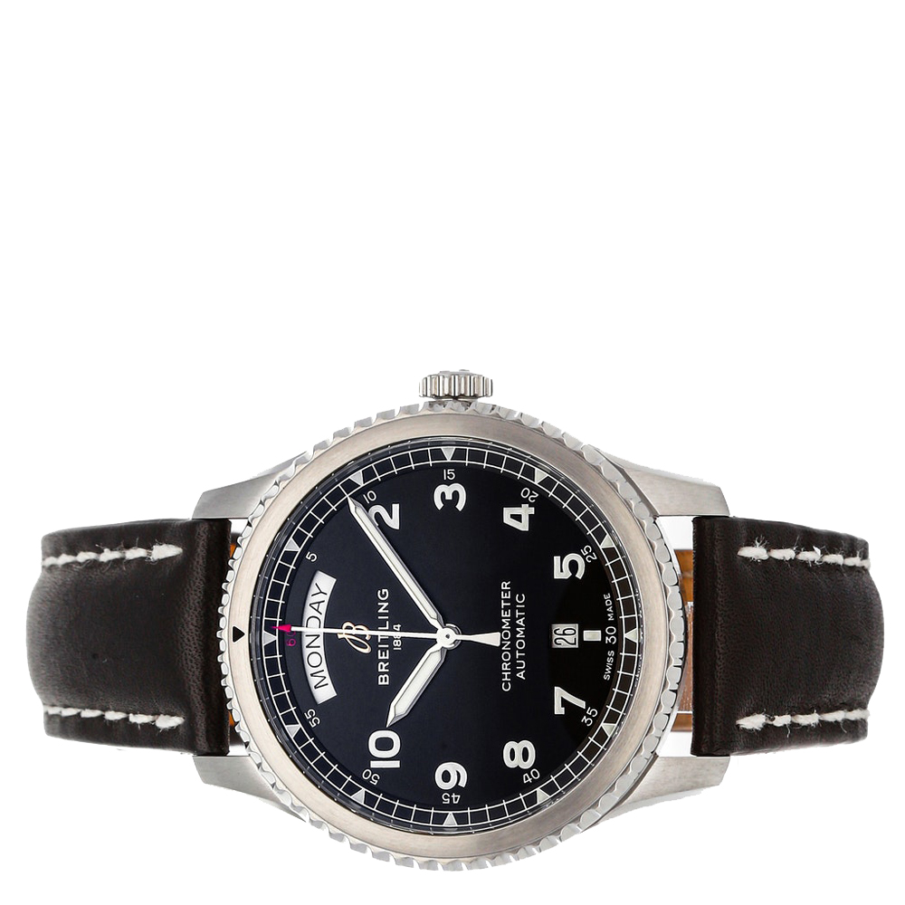 

Breitling Black Stainless Steel Aviator