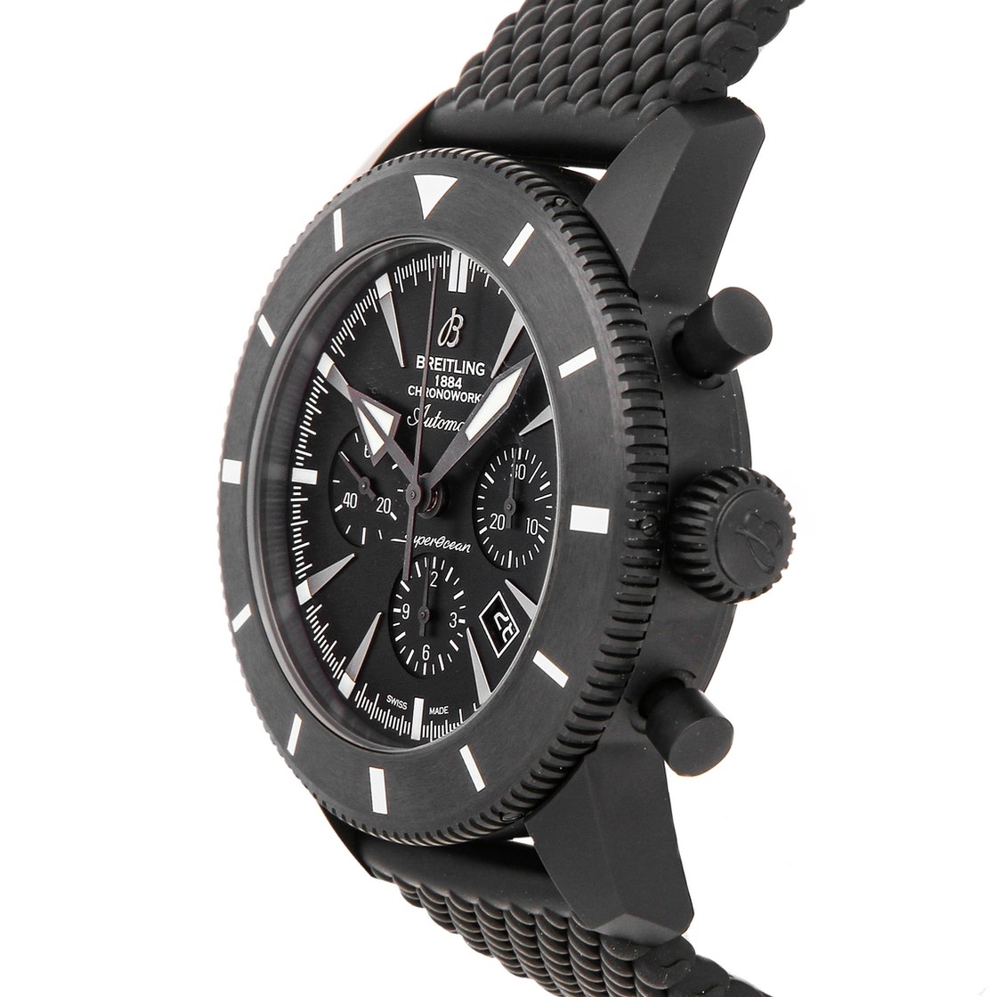 

Breitling Black Ceramic Superocean Heritage Chronoworks Limited Edition SB0161E4/BE91 Men's Wristwatch