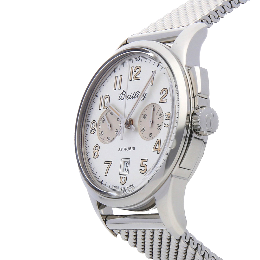 

Breitling Silver Stainless Steel Transocean Chronograph