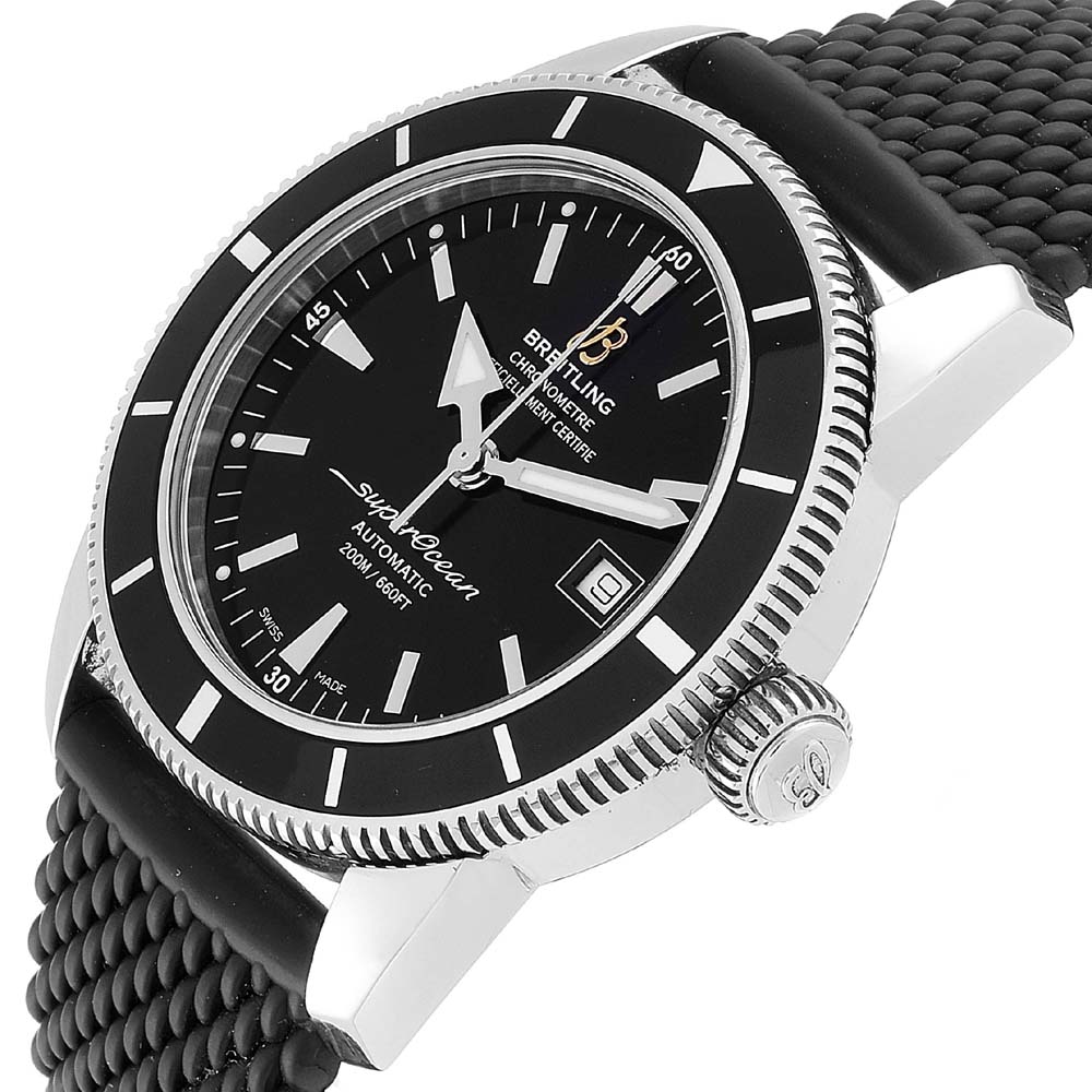 

Breitling Black Stainless Steel Superocean Heritage A17321 Men's Wristwatch