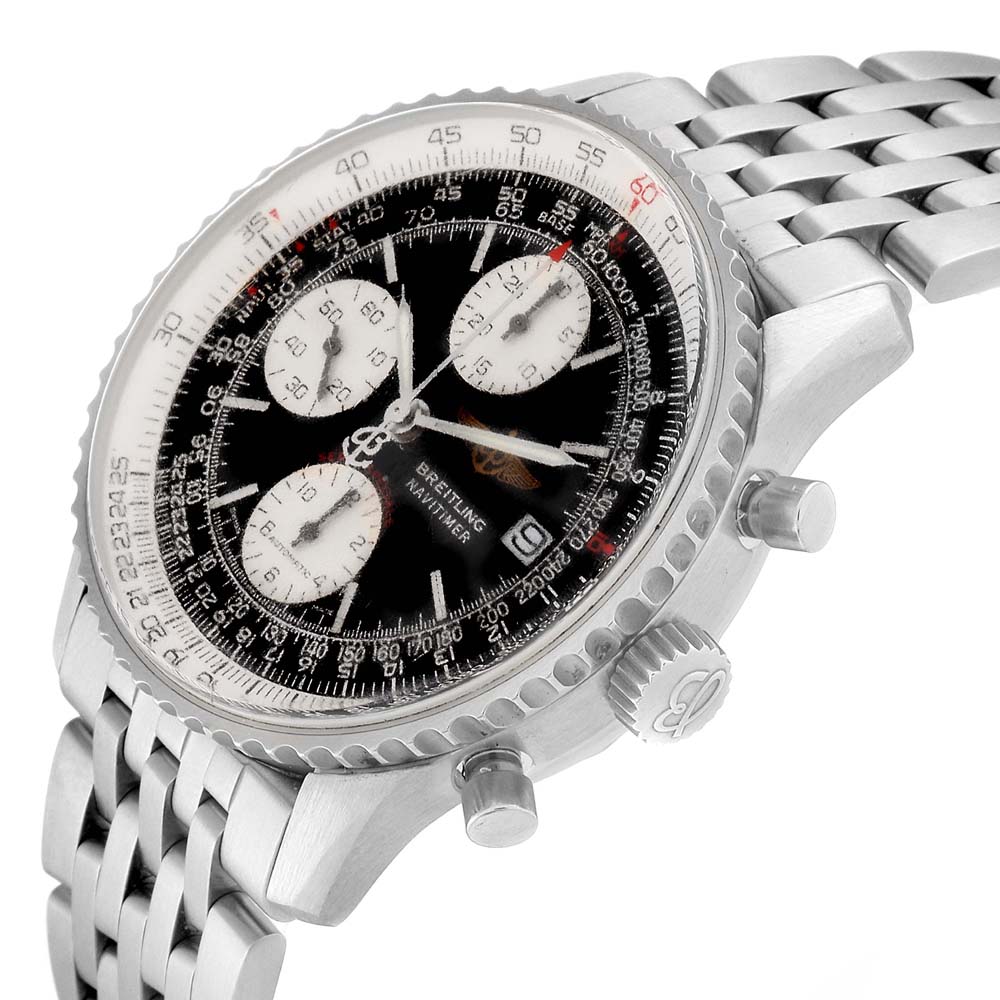 

Breitling Black Stainless Steel Navitimer Fighter A13330 Men's Wristwatch