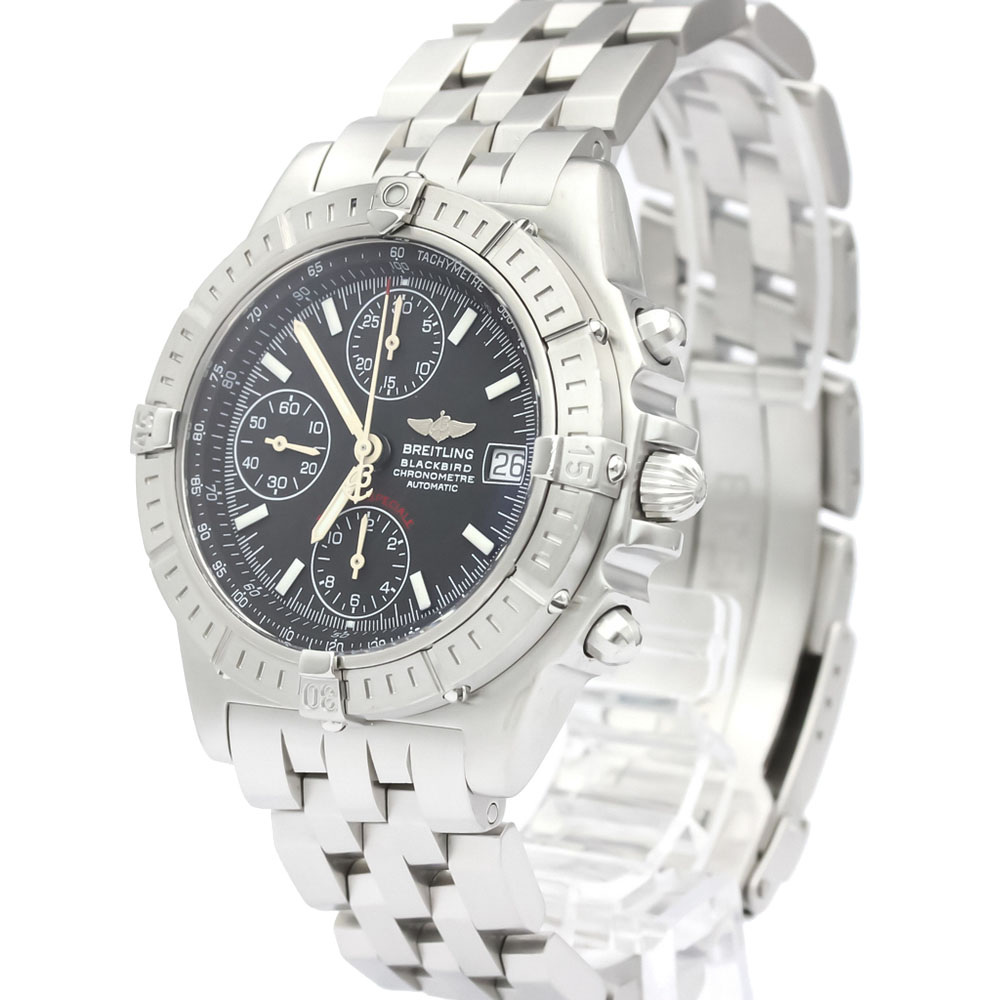 

Breitling Black Stainless Steel Chronomat Black Bird Automatic A13353 Men's Wristwatch