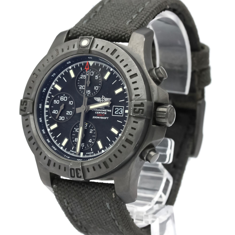 

Breitling Black Stainless Steel Colt Chronograph Automatic M13388 Men's Wristwatch