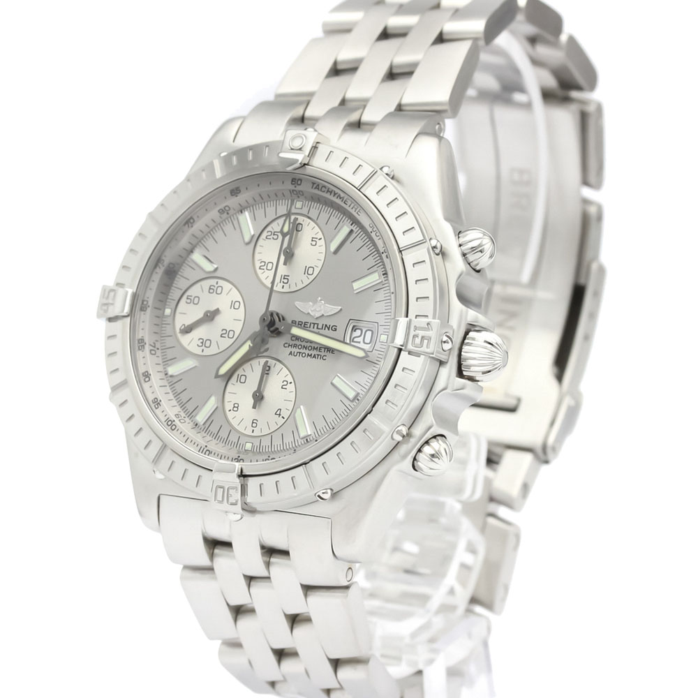 

Breitling Silver Stainless Steel Crosswind Chronograph Automatic A13355 Men's Wristwatch