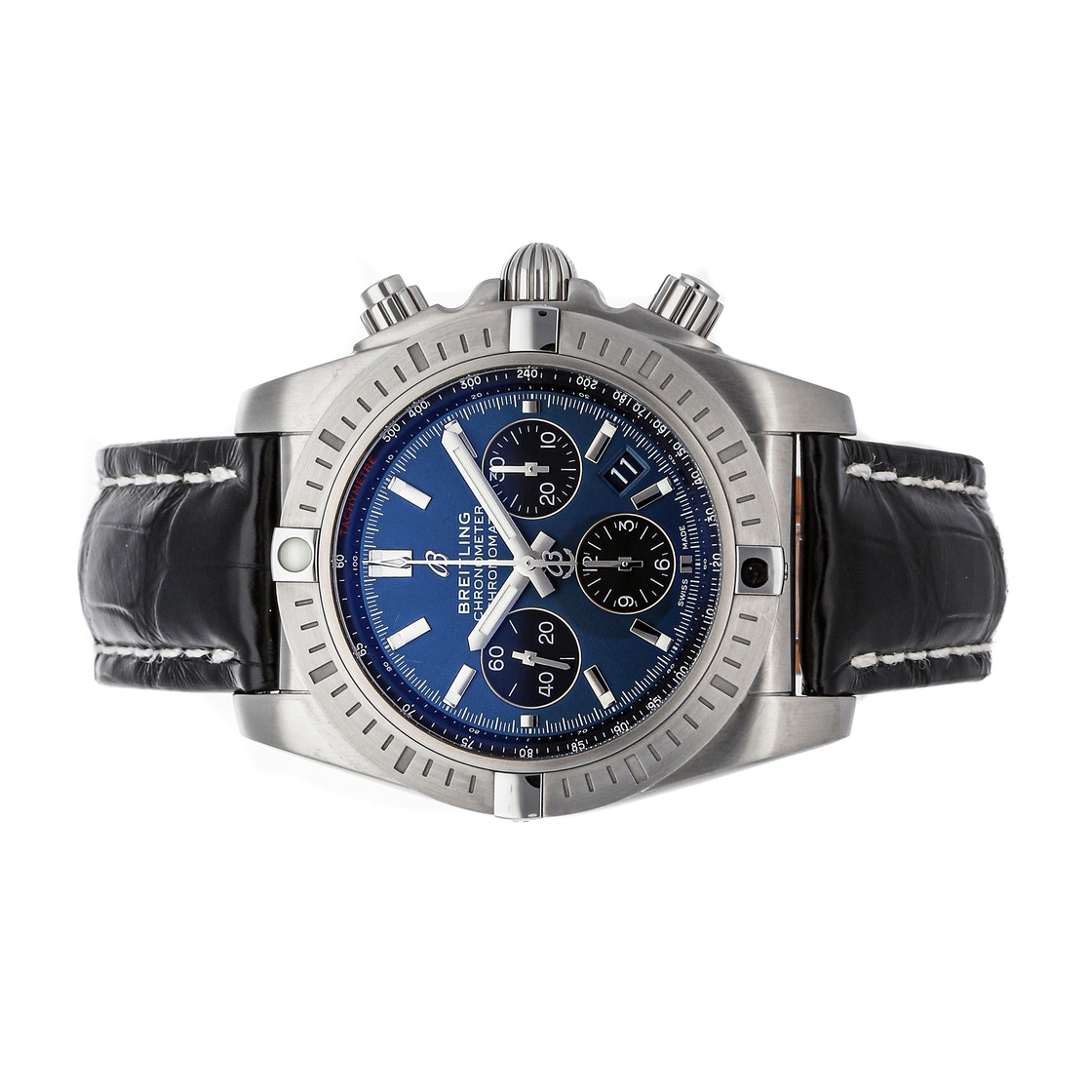 

Breitling Blue Stainless Steel Chronomat B01 Chronograph AB0115101C1P4 Men's Wristwatch