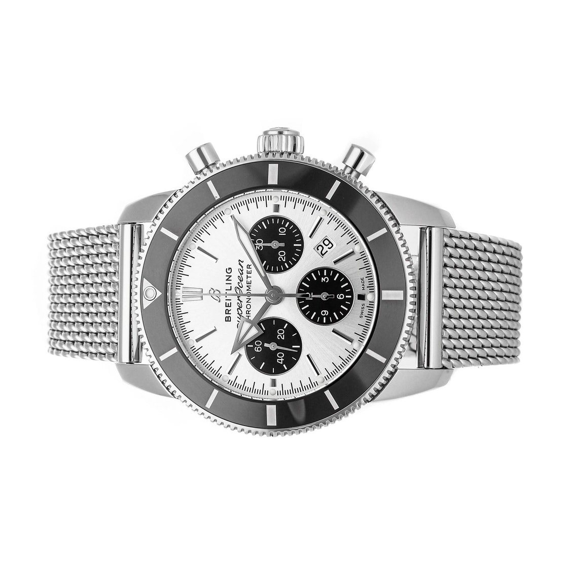 

Breitling Silver Stainless Steel Superocean Heritage B01 Chronograph AB0162121G1A1 Men's Wristwatch