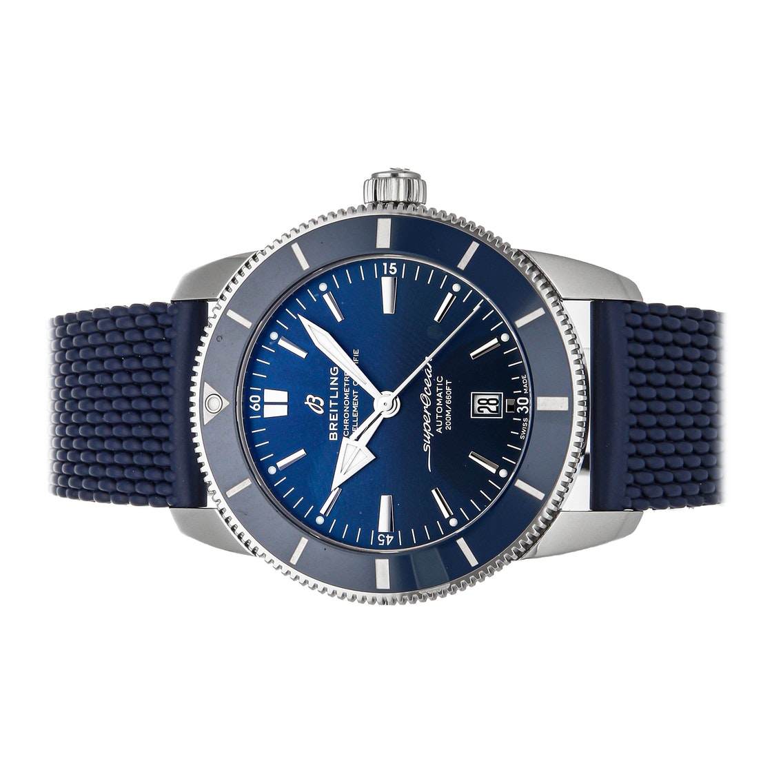 

Breitling Blue Stainless Steel Superocean Heritage B20 AB2020161C1S1 Men's Wristwatch
