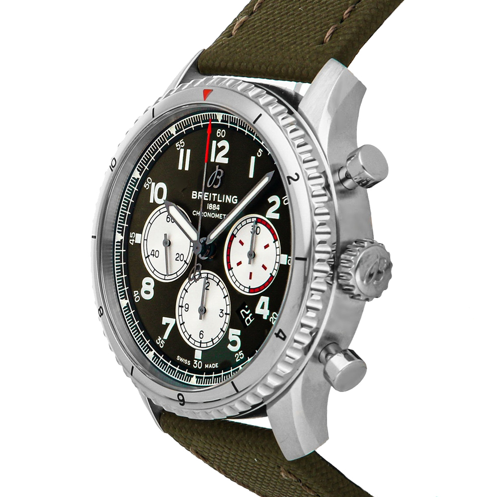 

Breitling Green Stainless Steel Aviator