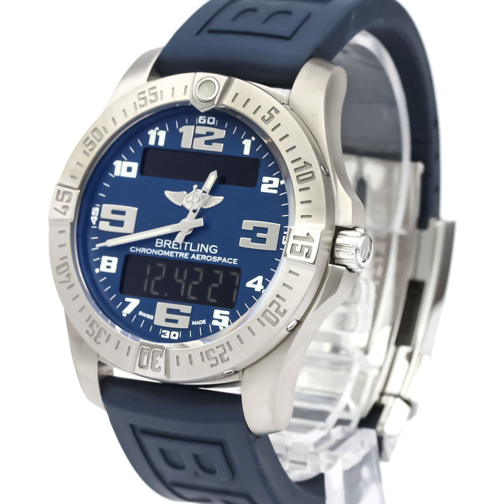 

Breitling Blue Titanium Aerospace Evo Quartz E79363 Men's Wristwatch