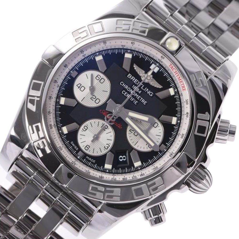 

Breitling Black Stainless Steel Chronomat AB0110 Automatic Men's Wristwatch