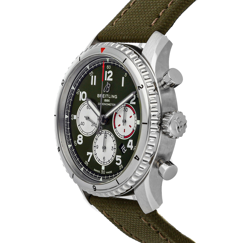 

Breitling Green Stainless Steel Aviator