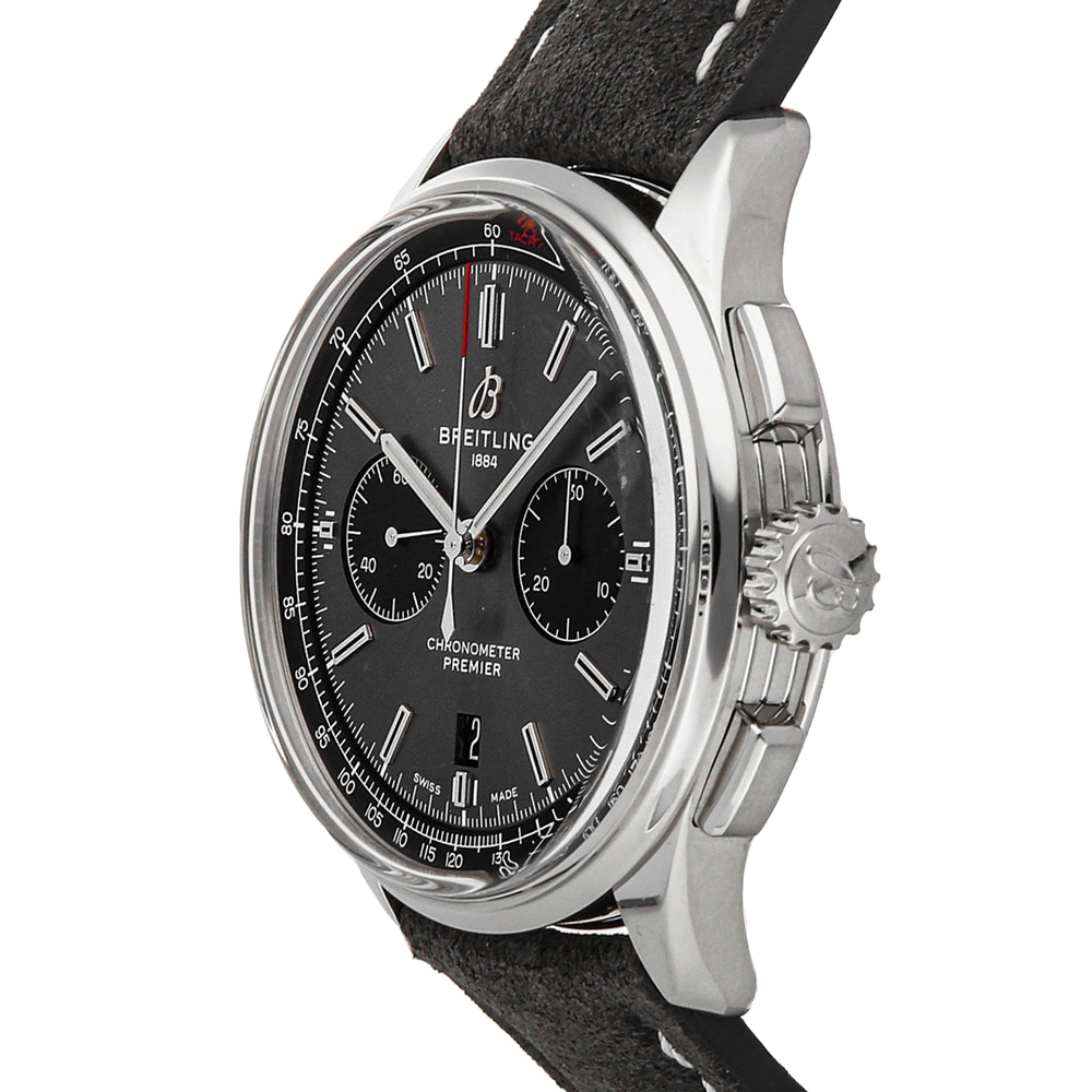 

Breitling Black Stainless Steel Premier B01 Chronograph AB0118221B1X1 Men's Wristwatch