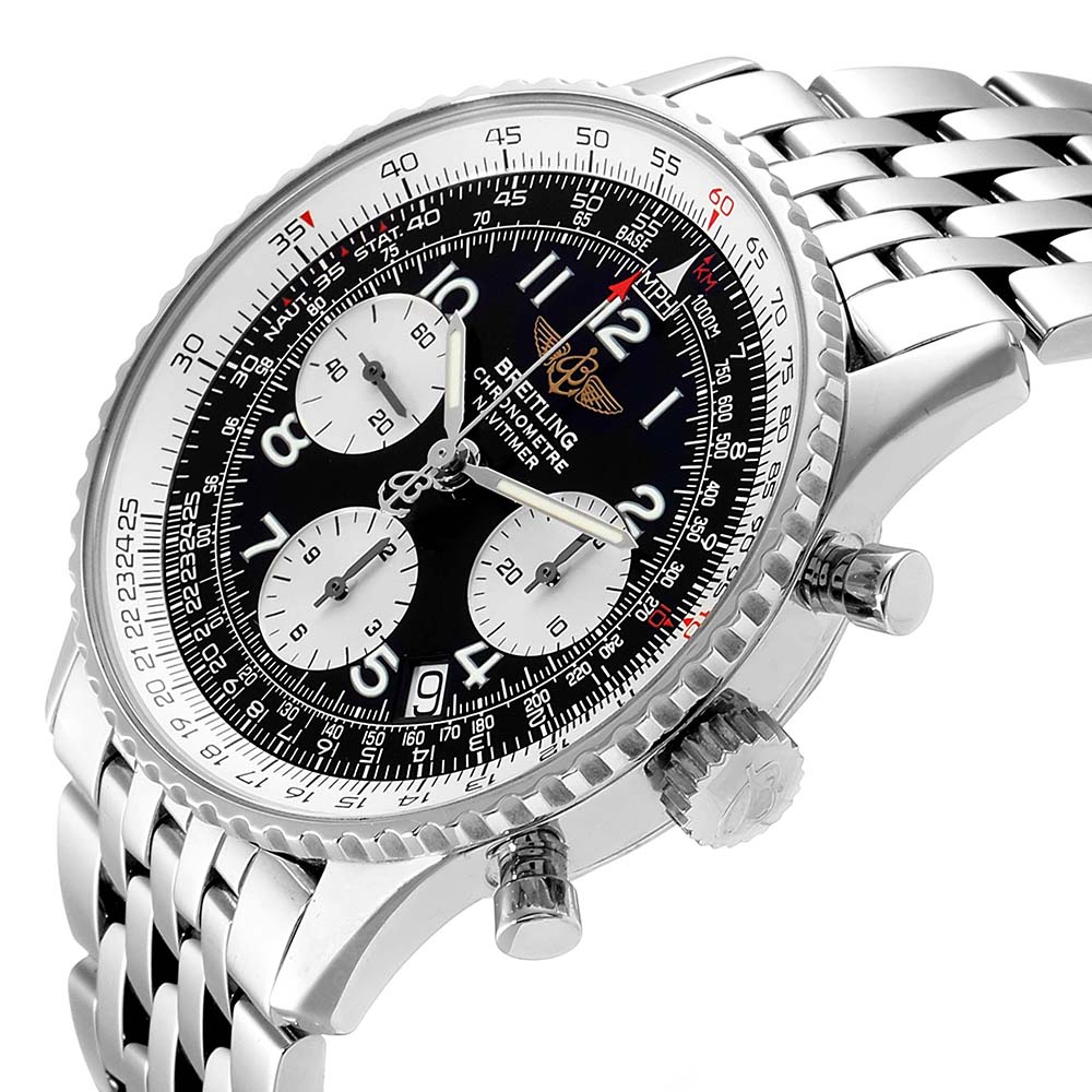 

Breitling Black Stainless Steel Navitimer A23322 Men's Wristwatch