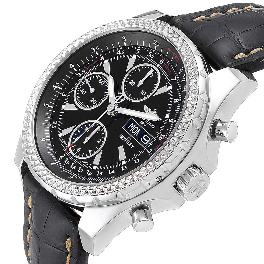 

Breitling Black Stainless Steel Bentley Motors GT Special Edition A13362 Men's Wristwatch