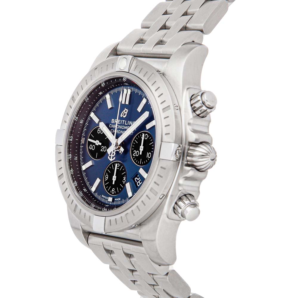 

Breitling Blue Stainless Steel Chronomat B01 Chronograph AB0115101C1A1 Men's Wristwatch