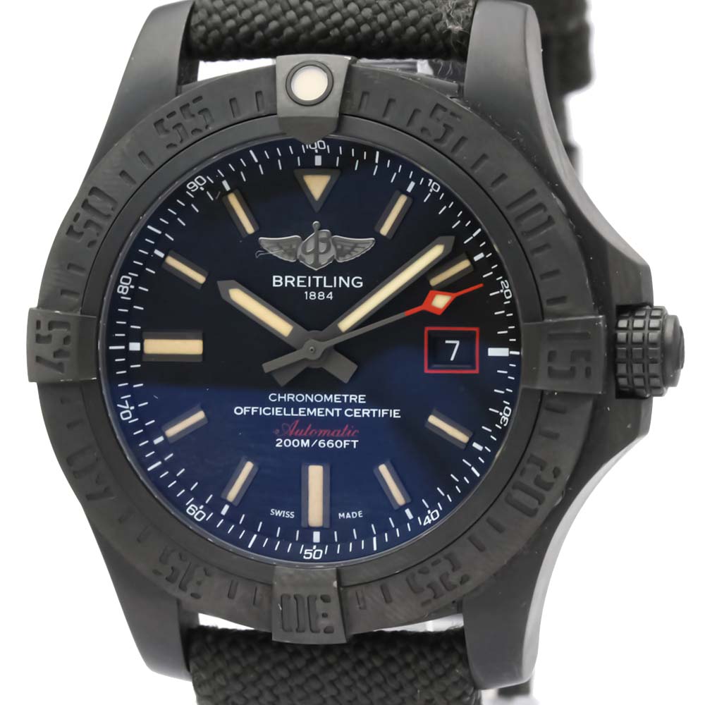 Breitling Black Titanium Avenger Bird Automatic V17311 Men's Wristwatch 44 MM