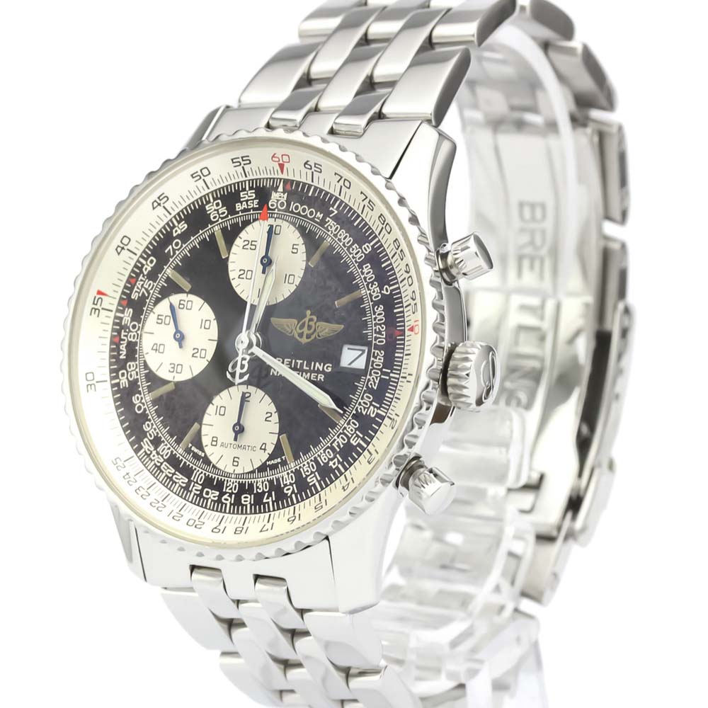 

Breitling Black Stainless Steel Navitimer Automatic A13022 Men's Wristwatch