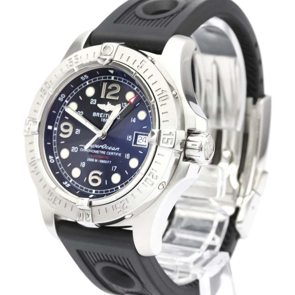 

Breitling Black Stainless Steel Superocean Steelfish Automatic A17390 Men's Wristwatch