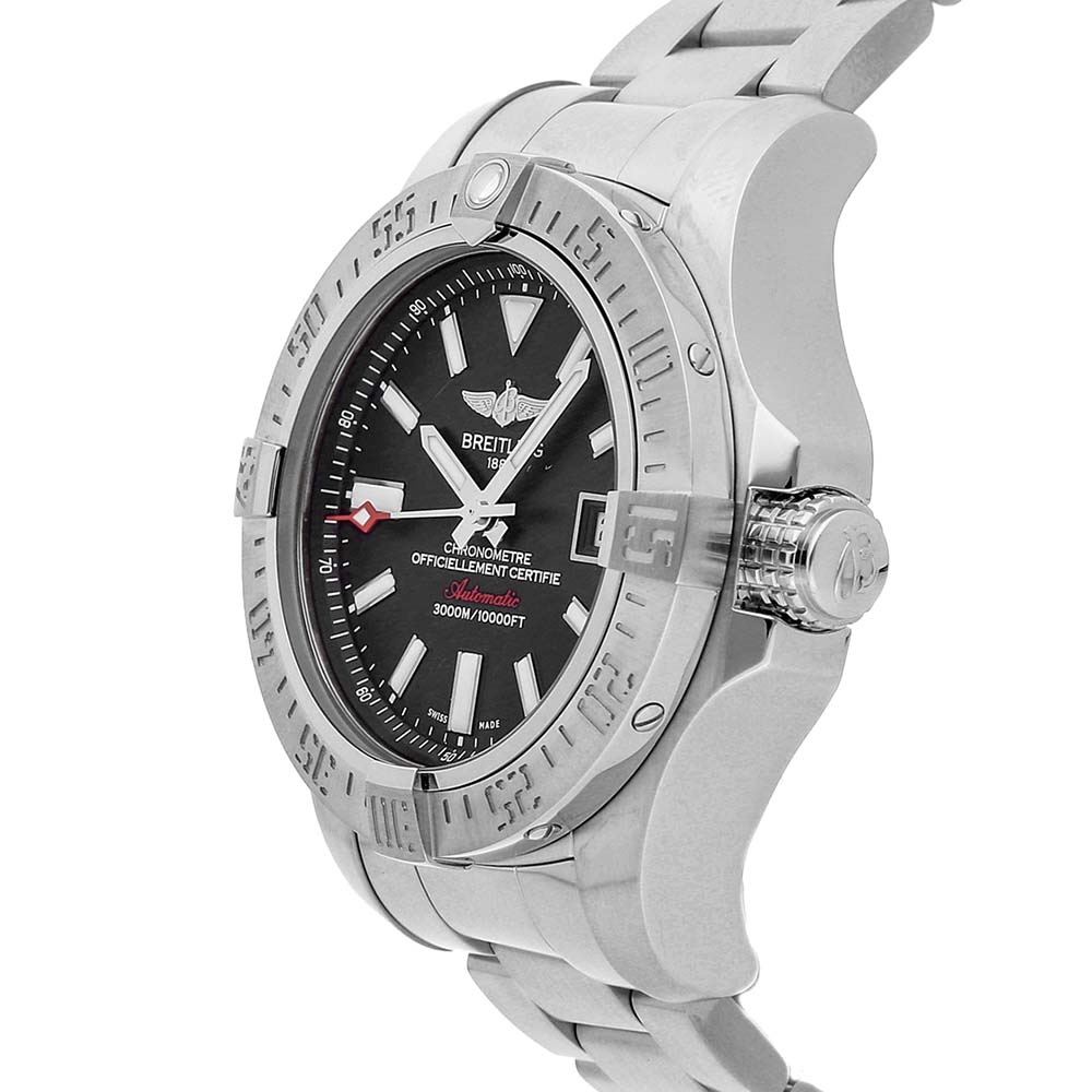

Breitling Black Stainless Steel Avenger II Seawolf A1733110/BC30 Men's Wristwatch
