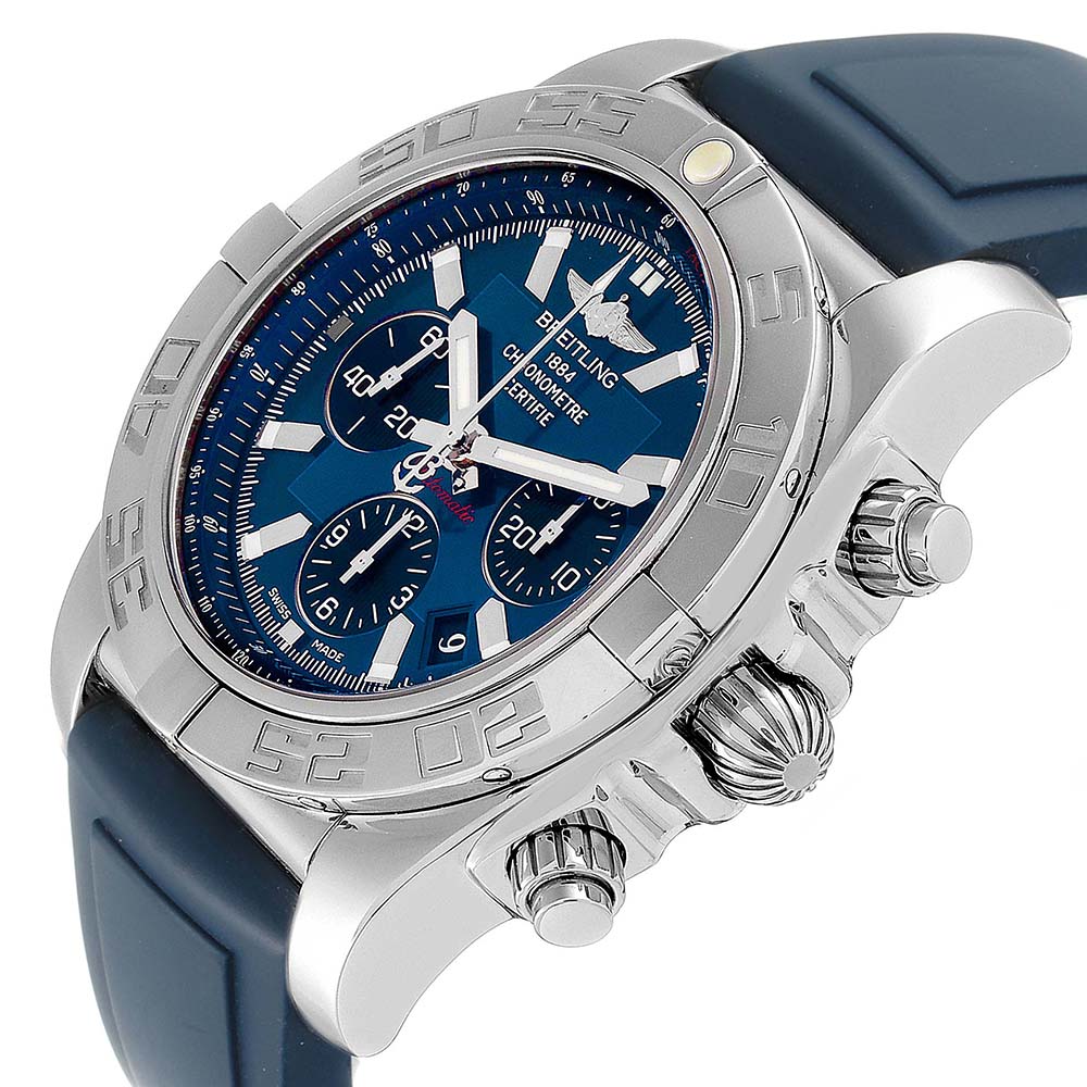 

Breitling Blue Stainless Steel Chronomat