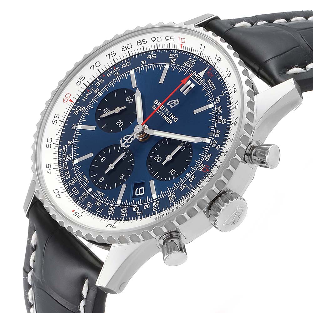 

Breitling Blue Stainless Steel Navitimer