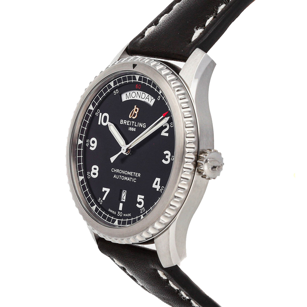 

Breitling Black Stainless Steel Aviator