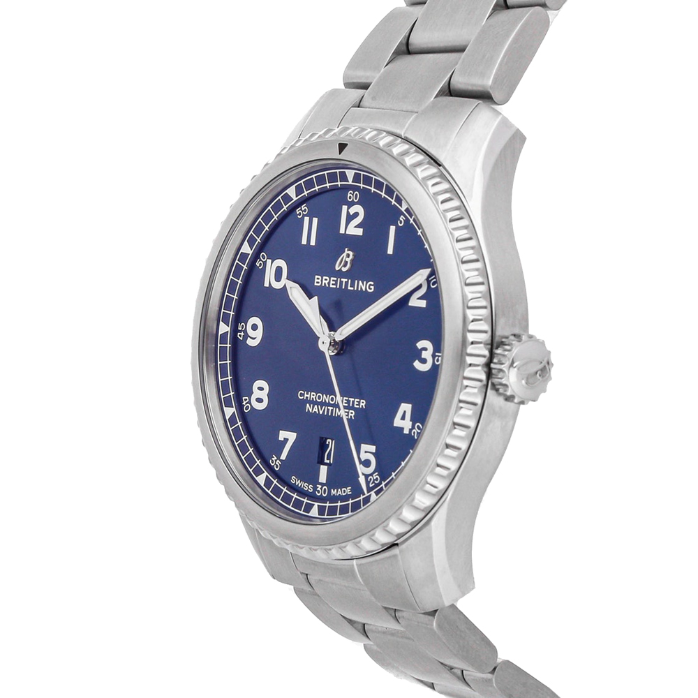 

Breitling Blue Stainless Steel Navitimer