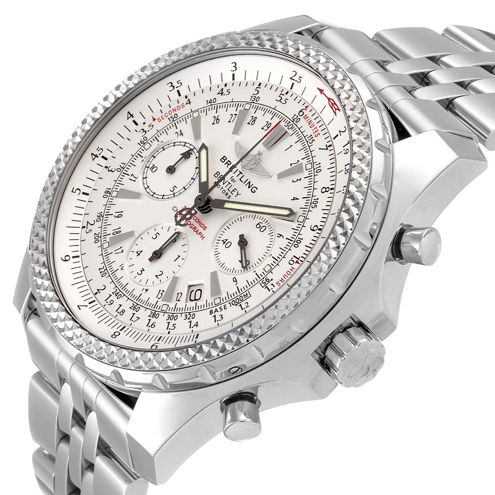 

Breitling Silver Stainless Steel Bentley Motors Chronograph A25362 Men's Wristwatch