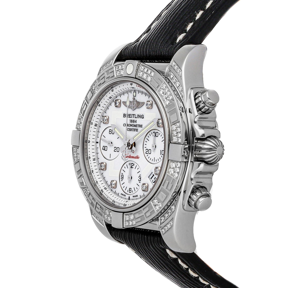 

Breitling White Diamonds Stainless Steel Chronomat AB0140AF/A744 Men's Wristwatch