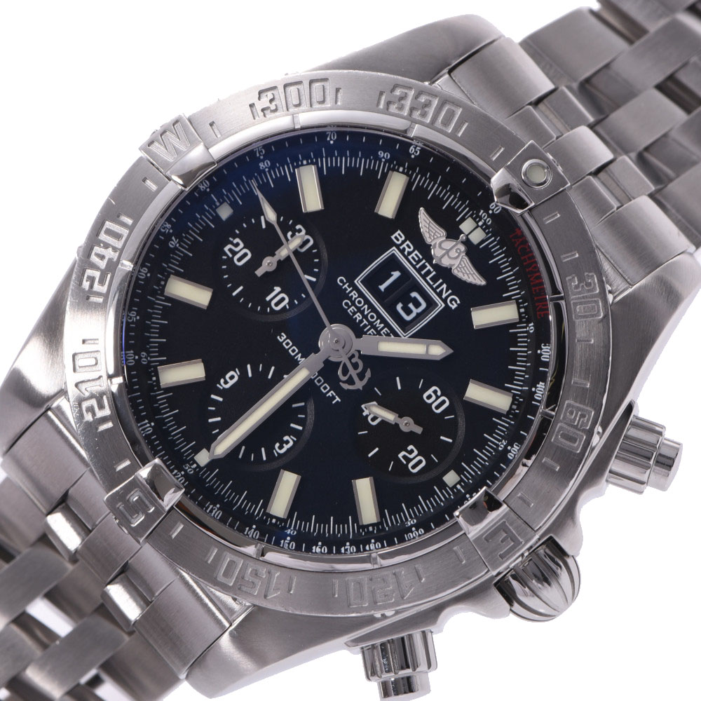 

Breitling Black Stainless Steel Blackbird A44359 Men's Wristwatch