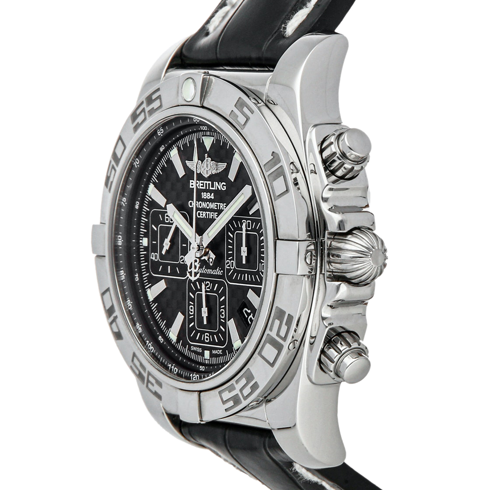 

Breitling Black Stainless Steel Chronomat AB011012/BF76 Men's Wristwatch