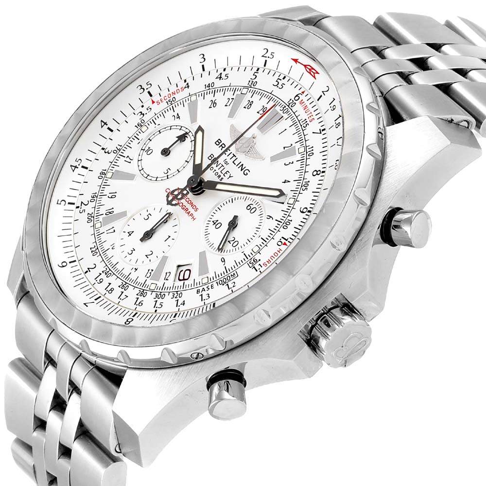 

Breitling White Stainless Steel Bentley Motors T Chronograph A25363 Men's Wristwatch