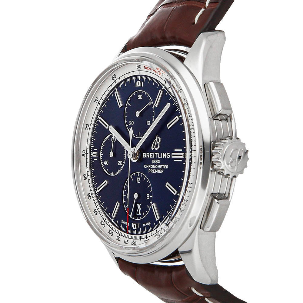 

Breitling Blue Stainless Steel Premier Chronograph A13315351C1P1 Men's Wristwatch