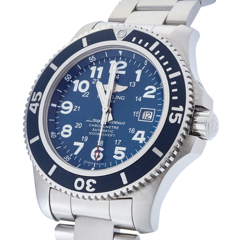 

Breitling Blue Stainless Steel Super Ocean II