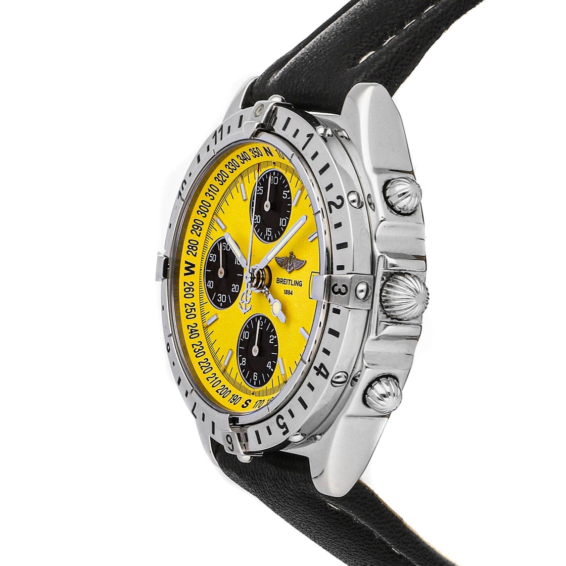 

Breitling Yellow Stainless Steel Chronomat Longitude A20048 Men's Wristwatch 39 MM