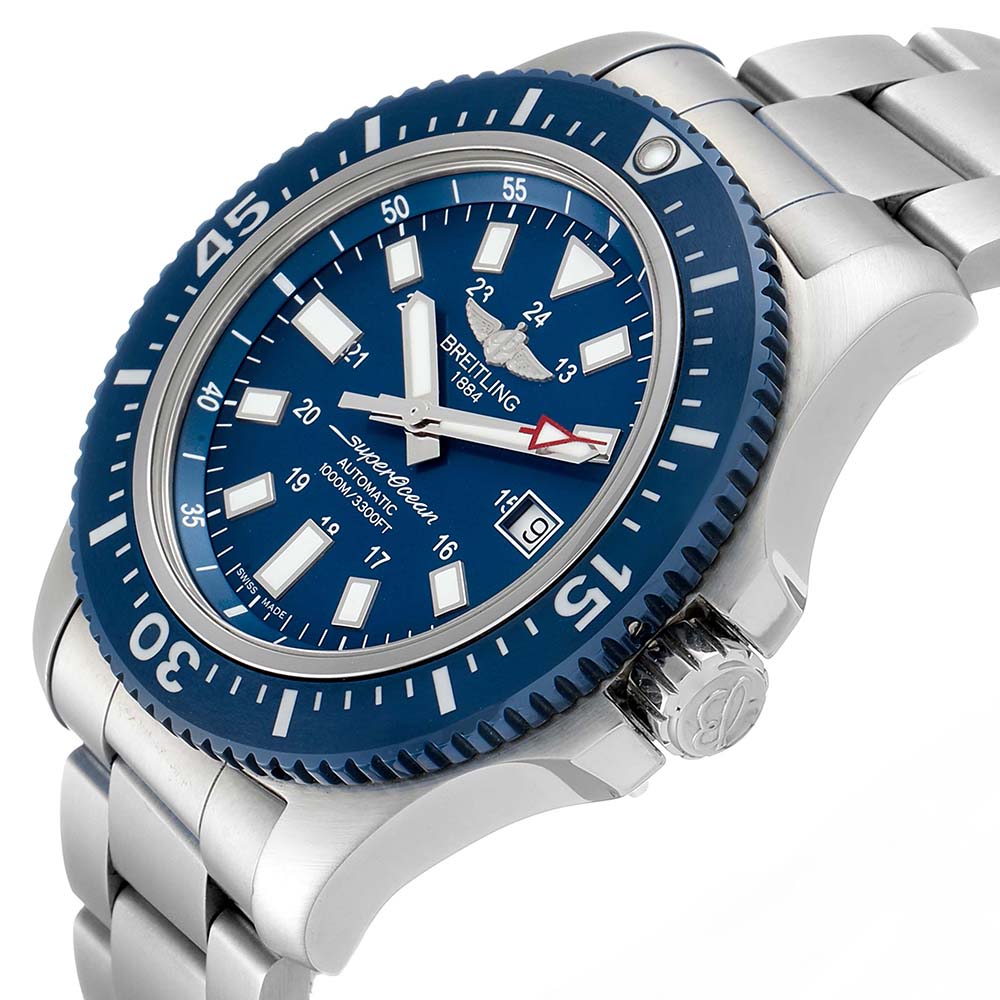 

Breitling Blue Stainless Steel Aeromarine Superocean Y1739310 Men's Wristwatch