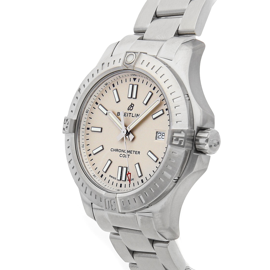 

Breitling Silver Stainless Steel Colt A17313101G1A1 Men's Wristwatch 41 MM