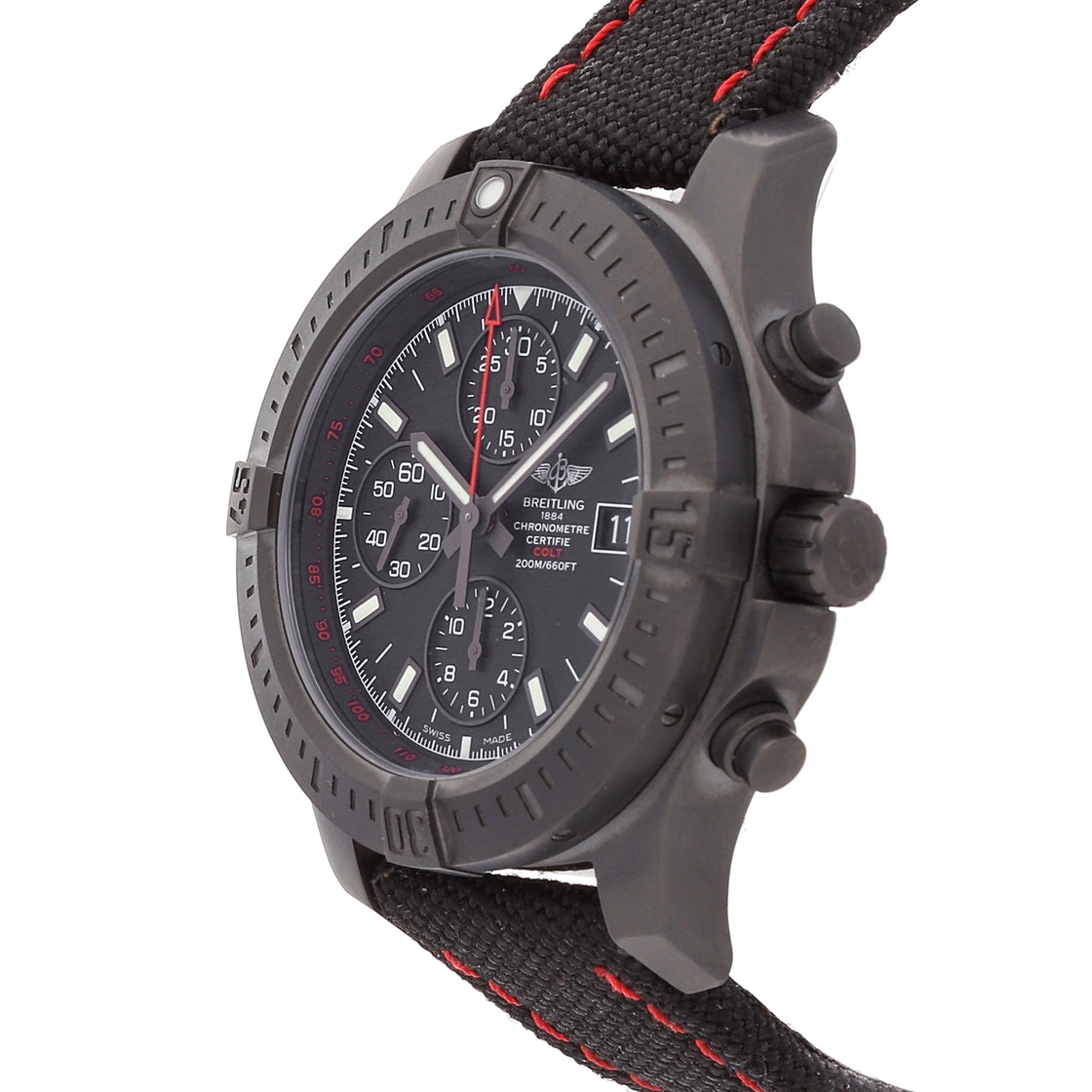 

Breitling Black PVD Coated Stainless Steel Colt Chronograph Limited Edition M133881A/BE99 Men's Wristwatch 44 MM